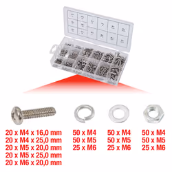 KS Tools 970.0510, DIN 555, DIN 7985, DIN 126, DIN 127, 590 g, 475 pièce(s)