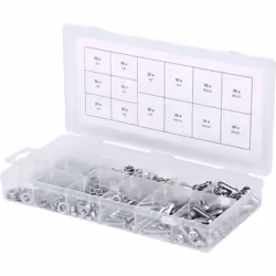 Assortiment de vis, rondelles et écrous en inox, 475 pcs