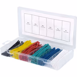 Rétreint 2:1 Livré dans un coffret en plastique Pièces dans l'ensemble 100 Poids 130 Emballage Kunststoffkassette Taille de l ...