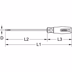 Kstools - Tournevis fente lame droite BERYLLIUMplus 3x75mm