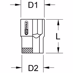 Kstools - 1/2 Douilles 6 pans BRONZEplus 34 mm