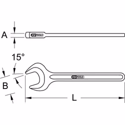 KS Tools 963.724, Bronze d’aluminium, DIN 894, ISO 3380, 360 mm, 650 g
