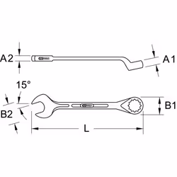 Kstools - Clés mixtes coudées BRONZEplus 12 mm