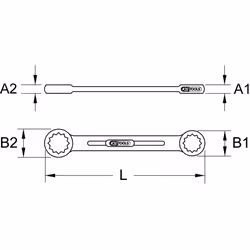 KS Tools 963.751 clé à cliquet Aluminium, Bronze 460 mm