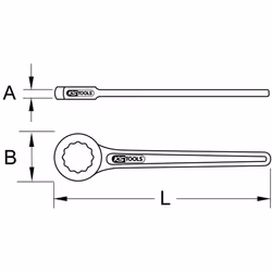 KS Tools 963.757 clé à cliquet Aluminium, Bronze 620 mm