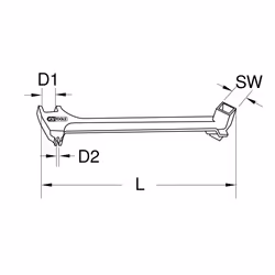 KS Tools BRONZEplus Fassschlüssel universal 380 mm 963.8270 1 pièce(s)