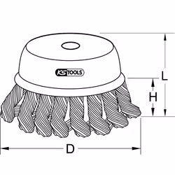 Kstools - BRONZEplus Brosses boisseaux, ondulé, ø 85 mm - Vue supplémentaire 2