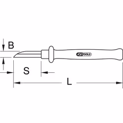Couteau à dénuder avec revêtement isolant, 205 mm