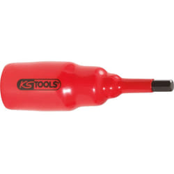 Douille tournevis 3/8' avec revêtement isolant pour vis à six pans creux, courte, 6 mm