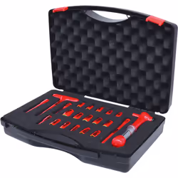 KS Tools 117.1878, Ensemble de douilles, 1/4", 21 tête(s), Acier, IEC 60900, 1,9 kg