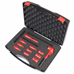 3/8 Coffret de douilles isolées, 11 pcs