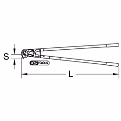 Kstools - ks tools Outil de découpe pour tapis en acier, 820 mm - 118.0246