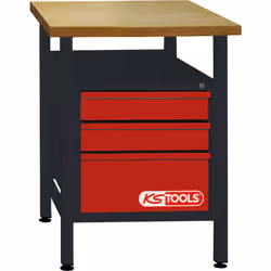Kstools - Etabli d'atelier 3 tiroirs 840x600x600mm - Vue supplémentaire 2