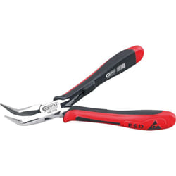 Kstools - Pince pointue ESD-courbée-sans taille, 130 mm