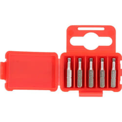 1/4' Embouts de vissage 6 pans avec tête arrondie, 25mm, 4mm, pack de 5
