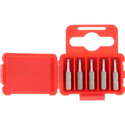 1/4' Embouts de vissage 6 pans avec tête arrondie, 25mm, 1/8', pack de 5