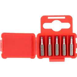 1/4' Embouts de vissage 6 pans avec tête arrondie, 25mm, 5/32', pack de 5
