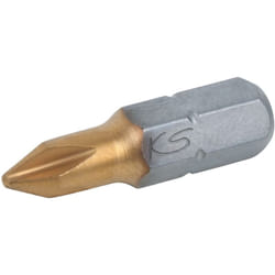 1/4' Embouts de vissage phillips tin, 25mm, PH2, pack de 5