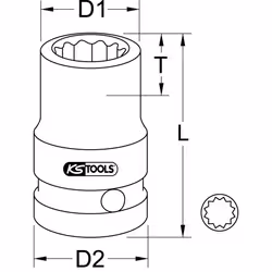 KS Tools 515.0939 Douille à choc - Vue supplémentaire 2
