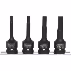 KS Tools 515.1105, Ensemble de douilles, 1/2", 4 tête(s), Acier au chrome-molybdène, ISO 1174, DIN 3121, 1,35 kg