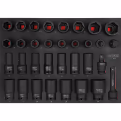 KS Tools 711.2033, Ensemble de douilles, 3/4", 33 tête(s), Acier au chrome-molybdène, 18,9 kg