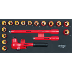 Kstools - ks Tools - Module de douilles et accessoires isolés 1000V, 18 pièces - 713.2018