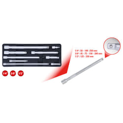 KS TOOLS 1/4+3/8+1/2 Jeu de rallonges, 9 pcs - 911.0007