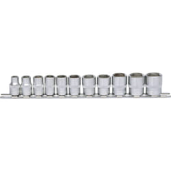 3/8 Jeu de douilles 6 pans, 11 pcs 8-19 mm