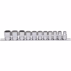 KS Tools 911.0609, Ensemble de douilles, 3/8", 11 tête(s), Sulfate de chondroïtine, DIN 3120, ISO 1174, DIN 3124, ISO 2725, 7 ...