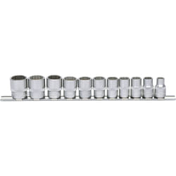 3/8 Jeu de douilles 12 pans, 11 pcs