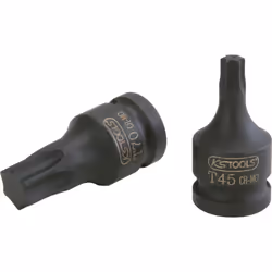 Torx Carré d’entraînement selon DIN 3121 / ISO 1174 Version courte Pour actionnement de machines Tête brunie Chrome-Molybdène ...