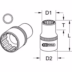 KS Tools 911.1084 douills et ensemble de douilles Prise - Vue supplémentaire 2