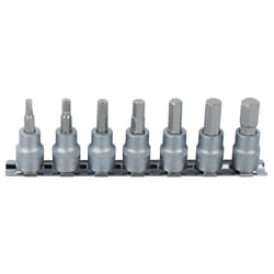 Kstools - 1/4 Jeu de douilles tournevis 6 pans intérieur, 7 pcs2,5-8 mm