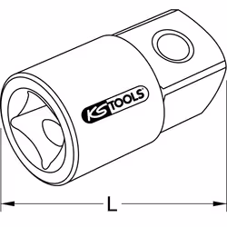 Kstools - 3/4 Adapteur, 3/4 f x 1 m