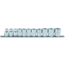 Kstools - 3/8 CHROMEplus Jeu de douilles 12 pans, longues, 11 pcs 8-19 mm