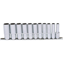 Kstools - 3/8 CHROMEplus Jeu de douilles 12 pans, longues, 11 pcs 8-19 mm
