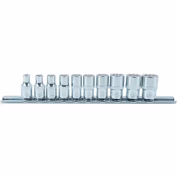 KS Tools 918.0615, Ensemble de douilles, 10 tête(s), DIN 3120, ISO 1174, DIN 3124, ISO 2725, 350 g