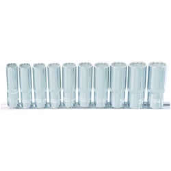 KS Tools 918.0630, Ensemble de douilles, 10 tête(s), DIN 3120, ISO 1174, DIN 3124, ISO 2725, 350 g