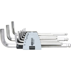 Jeu de clés mâles coudées pour vis 6 pans, EDELSTAHL, 9 pcs