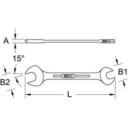 KS Tools 964.221 Clé plate