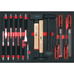 SCS Module de limes, marteaux et burins, 18 pcs, modules système 1/1