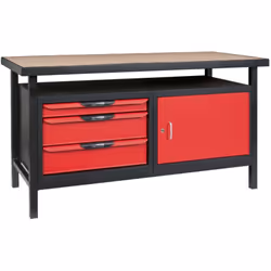 Porte avec serrure Tiroirs non verrouillables adaptés à nos compositions d'outils et modules Épaisseur du plateau en bois : 4 ...