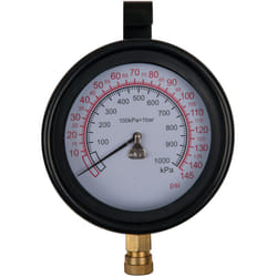 Ks Tools - Manomètre ø 100,0 mm, 0 - 10 bar avec raccord rapide 1/4'' - 150.2326