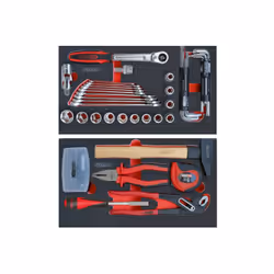 Présentation : Ces inserts pour servante mobile 850.0340 KS TOOLS - 77 pcs - 800.0077 vous permettent d'équiper votre servant ...
