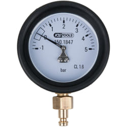 Ks Tools - Manomètre 1,0 - 5,0 bar avec raccord et protection - 150.1847