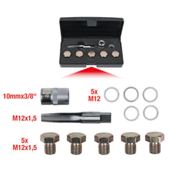 Kstools - Kit de réparation pour bouchons de vidange, 12 pcs M12x1,5