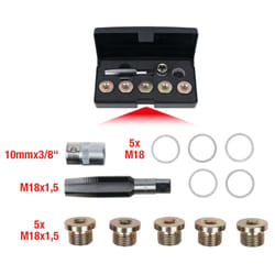 Kstools - Kit de réparation pour bouchons de vidange, 12 pcs M18x1,5