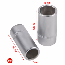 KS Tools 550.1170, Ensemble de douilles, 1/4", 2 tête(s), Sulfate de chondroïtine, DIN 3120, ISO 1174, 116 g