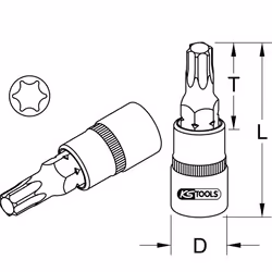 Kstools - Douilles tournevis ultimate® torx® 1/4 T9