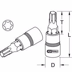 Kstools - Douilles tournevis ultimate® torx® 3/8 T10